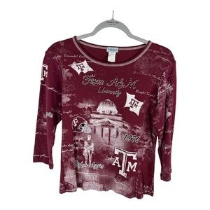 Texas A&M Aggies Size Small Shirt All over print Spirit Shirt G420